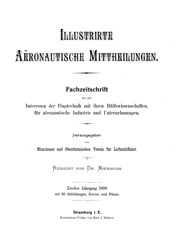 Illustrierte Aeronautische Mitteilungen Jahr 1898
