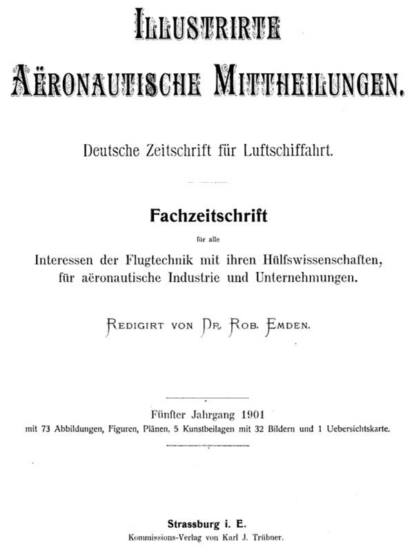 Illustrierte Aeronautische Mitteilungen Jahr 1901