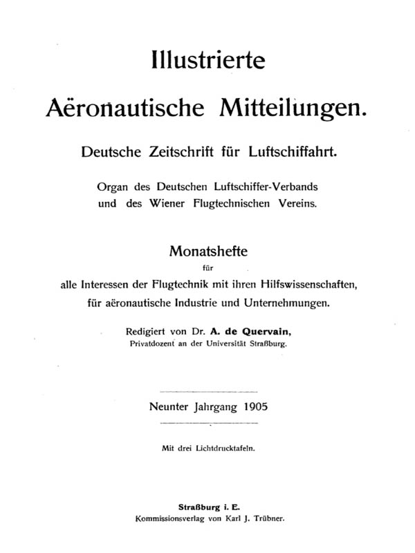 Illustrierte Aeronautische Mitteilungen Jahr 1905