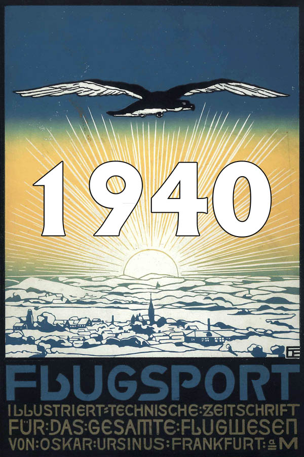 Oskar Ursinus Zeitschrift Flugsport Jahr 1940