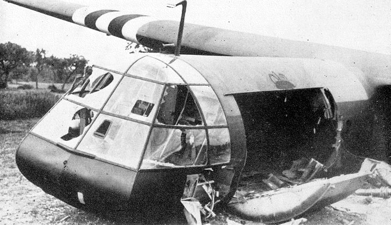 Abgeschossener Lastensegler Airspeed Horsa der Alliierten Luftlandetruppen